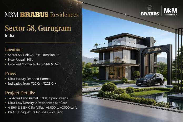 M3M BRABUS Residences Sector 58 Gurugram | Price & Details